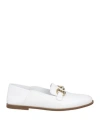 Carpe Diem Woman Loafers White Size 8 Leather In White
