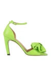 Carpe Diem Woman Sandals Lime Green Size 8 Leather In Green