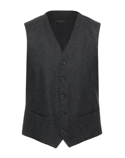 Carracci Man Tailored Vest Black Size 40 Virgin Wool, Polyamide