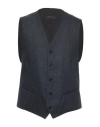 Carracci Man Tailored Vest Blue Size 38 Virgin Wool, Polyamide