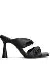 Carrano 100mm Leather Sandals In Black