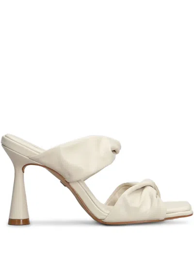 Carrano 100mm Leather Mules In White