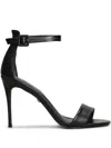 Carrano 105mm Leather Sandals In Black