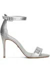 Carrano 95mm Leather Sandals In Silver