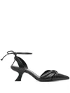 Carrano 50mm Lace-up Pumps In Black