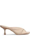 Carrano 60mm Leather Mules In Neutrals