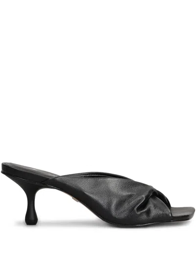 Carrano 70mm Leather Mules In Black