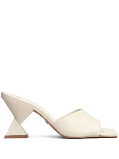 Carrano 85mm Leather Mules In White