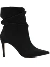 Carrano 87mm Gathered-detail Pointed-toe Boots In Black