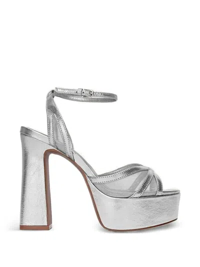 Carrano Allure Metallic-effect Platform Sandals In Silver