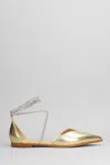 Carrano Metallic Ballerina Shoes In Gold