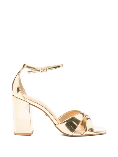 Carrano Crossover-strap Sandals In Gold