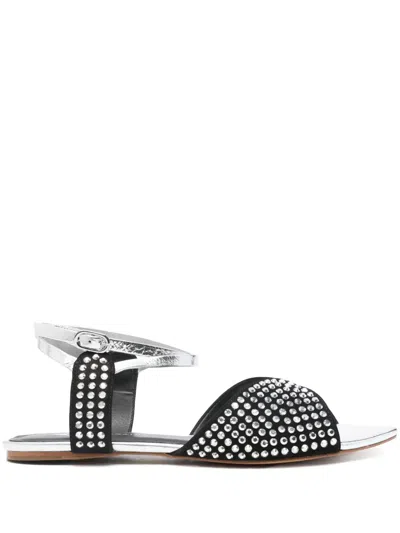 Carrano Crystal-embellished Sandals In Silver