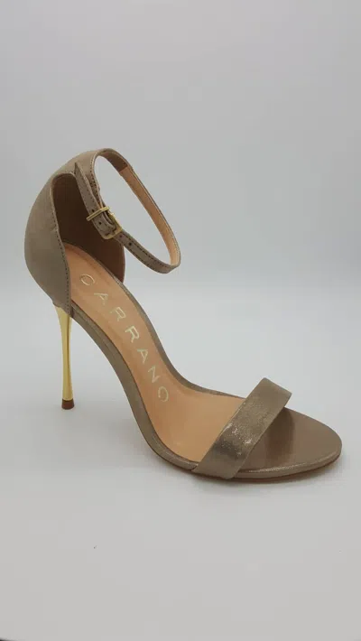 Carrano Dotz Luna Heels In Taupe In Beige