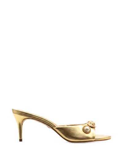Carrano Embellished Detail Sandals In Gold