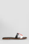 Carrano Leather Slides In Black