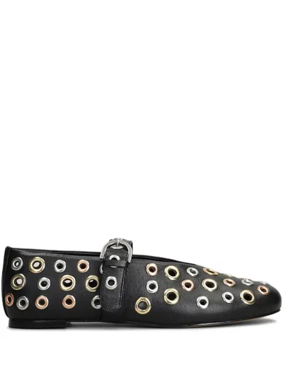 Carrano Leather Ballerina Shoes In Black
