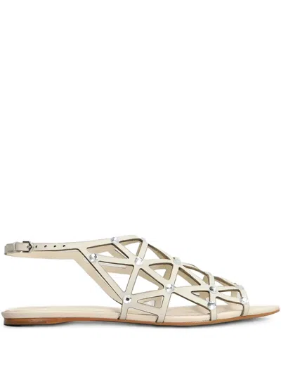 Carrano Leather Sandals In White