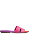 Carrano Leather Slides In Pink