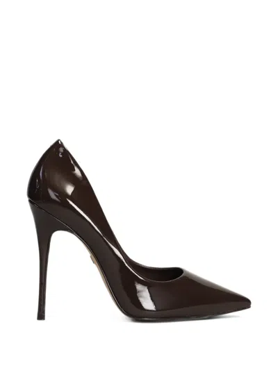 Carrano Loretta Patent-finish Pointed-toe Stiletto Pumps In Brown