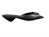 Carrano Low Heel Slide Sanda In Black Leather