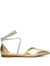 Carrano Metallic Ballerina Shoes In Gold