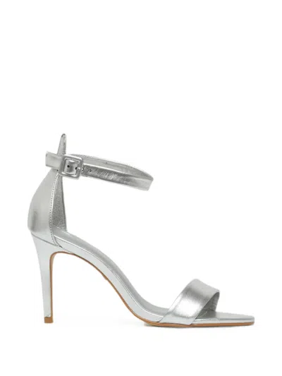Carrano Metallic-effect Buckle-fastening Sandals In Silver
