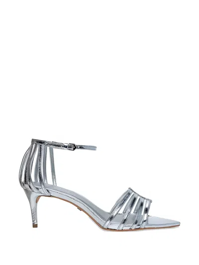 Carrano Metallic-effect Cage-strap Sandals In Silver