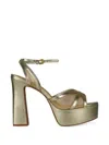 Carrano Metallic-effect Mesh-panel Sandals In Multi