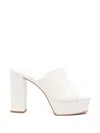 Carrano Platform Mules In White