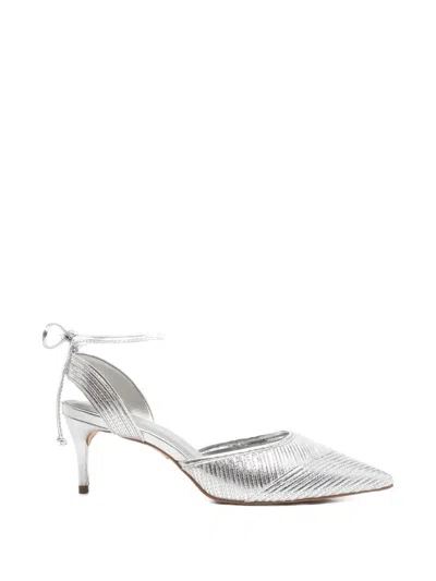 Carrano Pointed-toe Ankle-strap Pumps In Silver