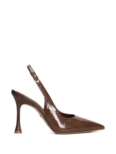 Carrano Pointed-toe Slingback Heeled Pumps In Brown