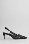 Carrano 70mm Leather Slingback Pumps In Black