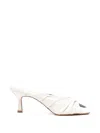 Carrano Ruched Mules In White