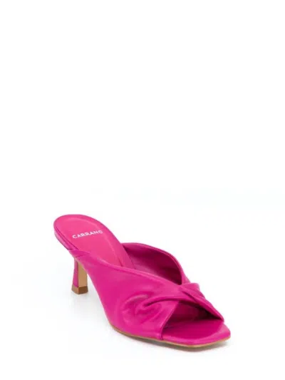 Carrano Sage Slide Sandals In Fushia In Multi