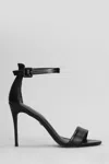 Carrano 105mm Leather Sandals In Black