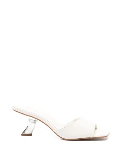 Carrano Sculpted-heel Mules In White