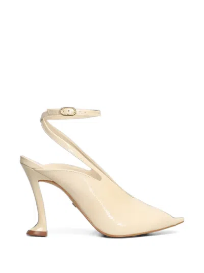 Carrano Silhoutte Peep-toe Sandals In Neutral