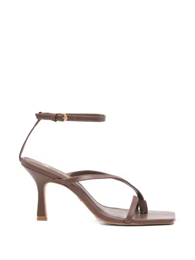 Carrano Square-toe Ankle-strap Sandals In Brown