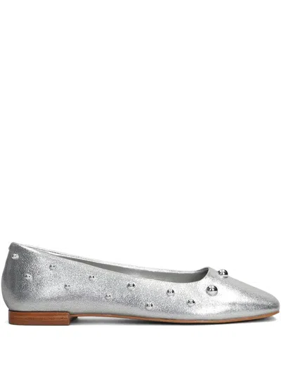 Carrano Stud-detailing Ballerina Shoes In Silver