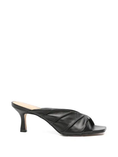 Carrano Twisted-strap Mules In Black