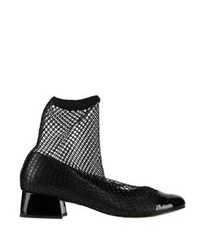 Carrano Woman Ankle Boots Black Size 5 Leather, Textile Fibers