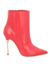 CARRANO CARRANO WOMAN ANKLE BOOTS RED SIZE 6 LEATHER