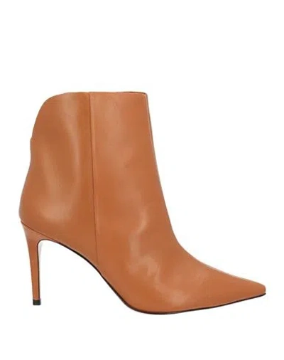 Carrano Woman Ankle Boots Tan Size 10 Soft Leather In Brown