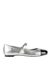 Carrano Woman Ballet Flats Silver Size 6 Leather In Silver