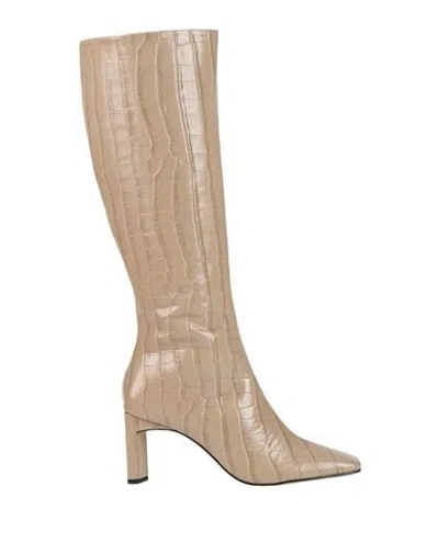 Carrano Woman Knee Boots Beige Size 9 Soft Leather