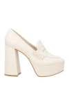 Carrano Woman Loafers Ivory Size 7 Leather In White