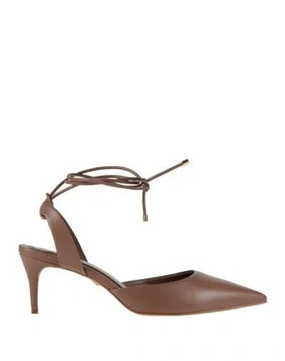 Carrano Woman Pumps Chocolate Brown Size 10 Leather