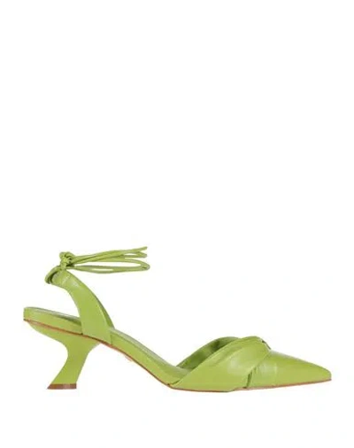 Carrano Woman Pumps Green Size 6 Leather
