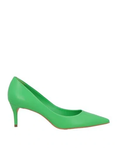 Carrano Woman Pumps Green Size 7 Soft Leather